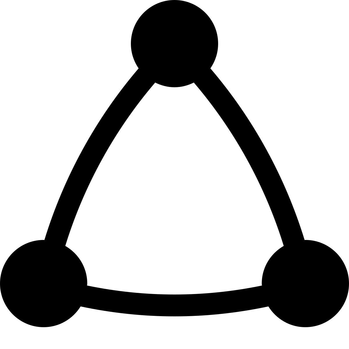 puffy filled style dreieck icon
