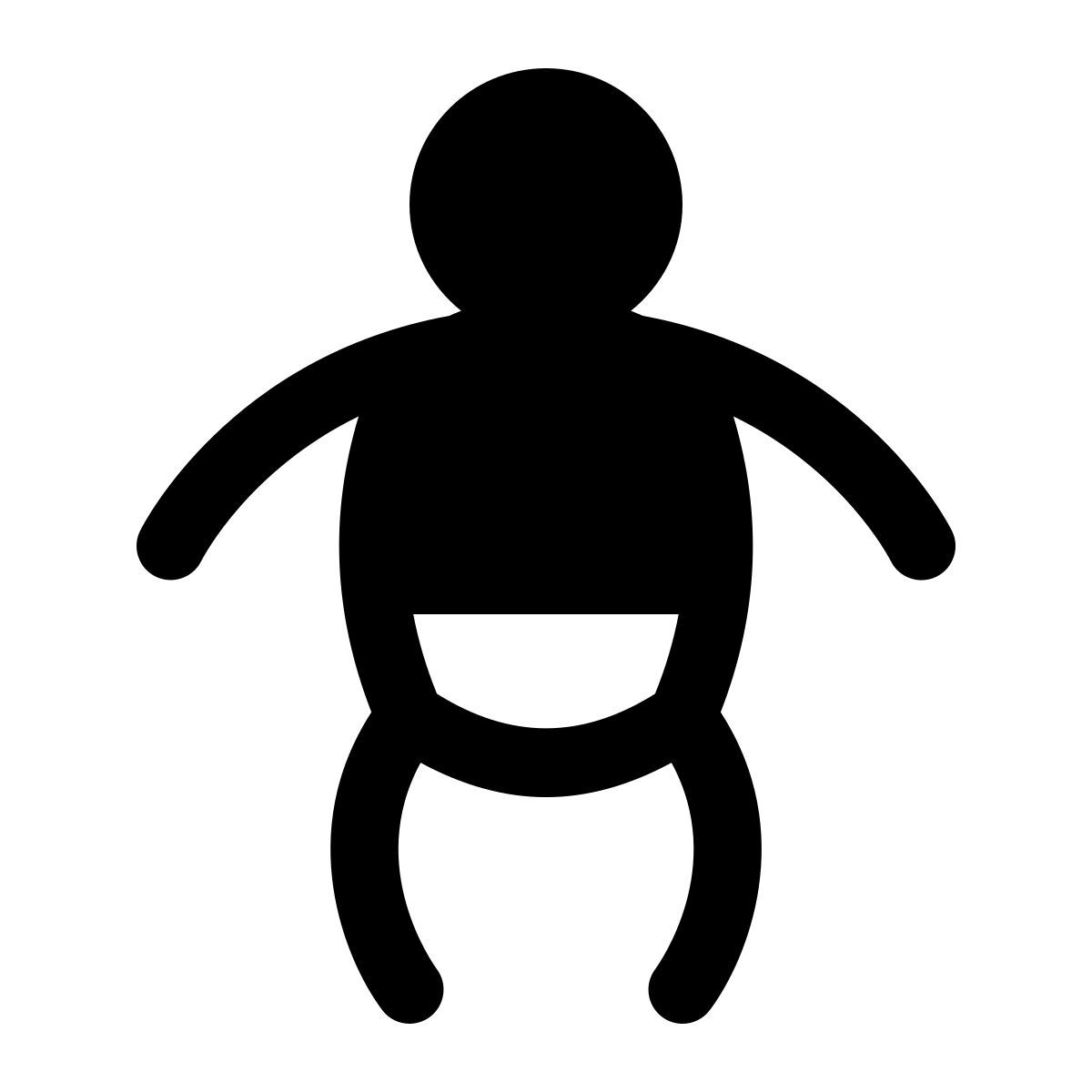 puffy filled style child icon
