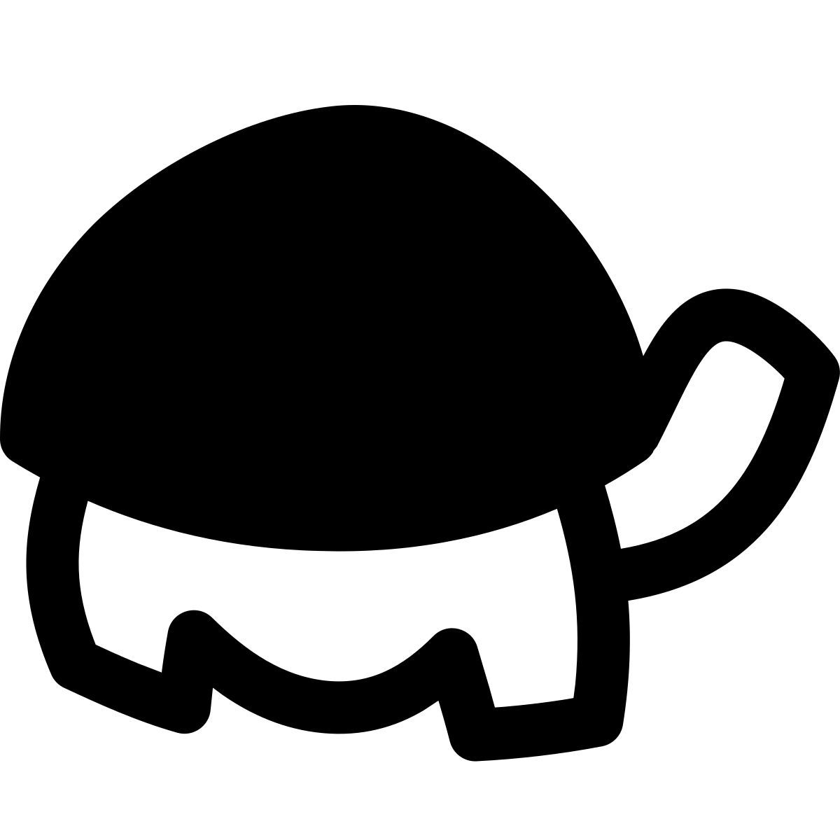 puffy filled style tortuga icon