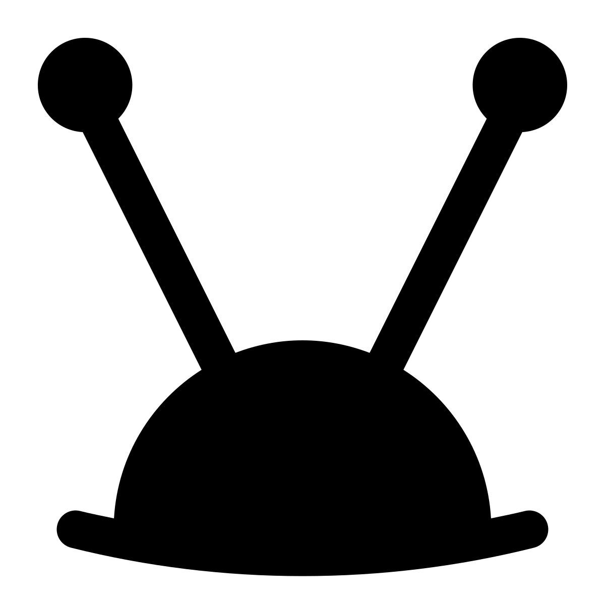 puffy filled style tv antenna icon