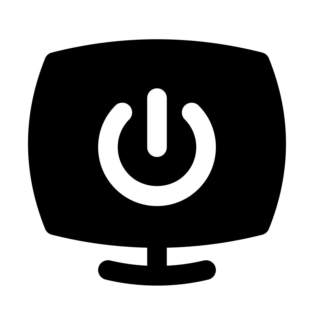 puffy filled style tv on icon