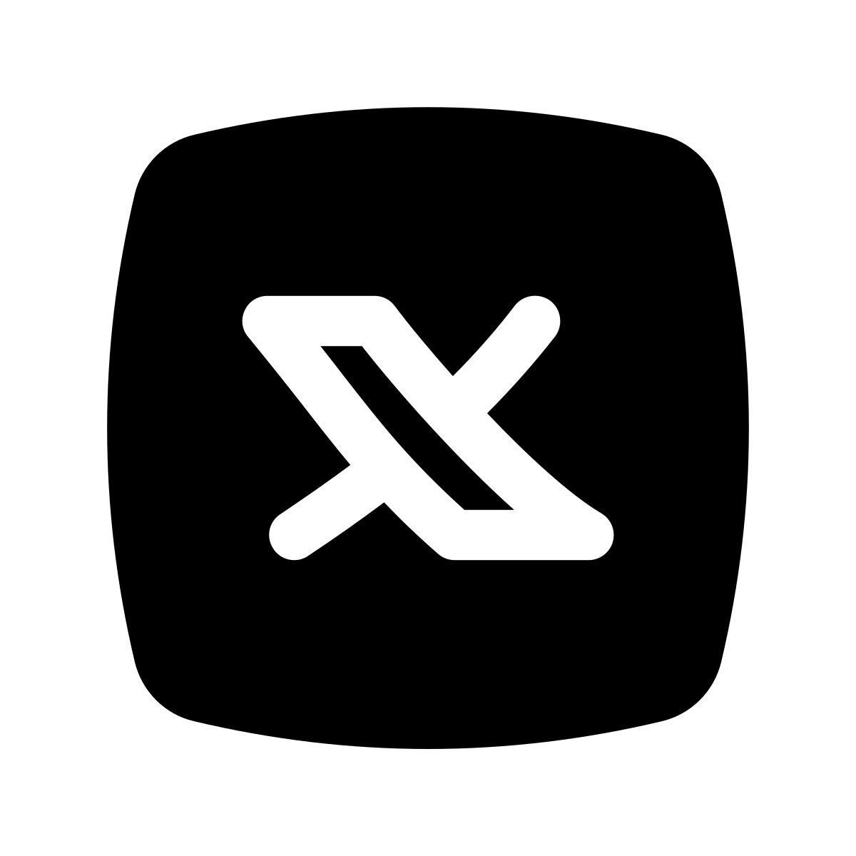 puffy filled style twitterx icon