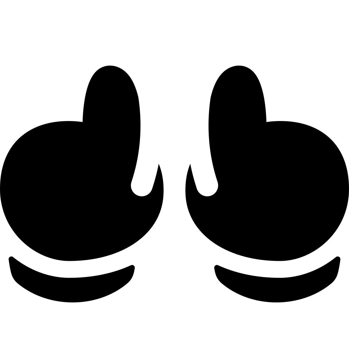 puffy filled style duas mãos icon