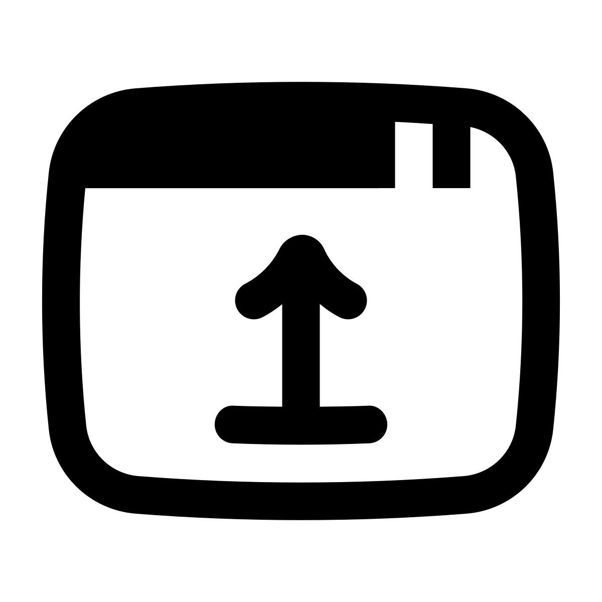 puffy filled style upload via bowser icon