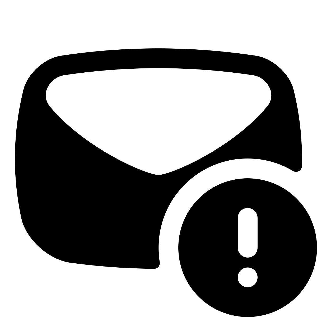 puffy filled style 紧急消息 icon