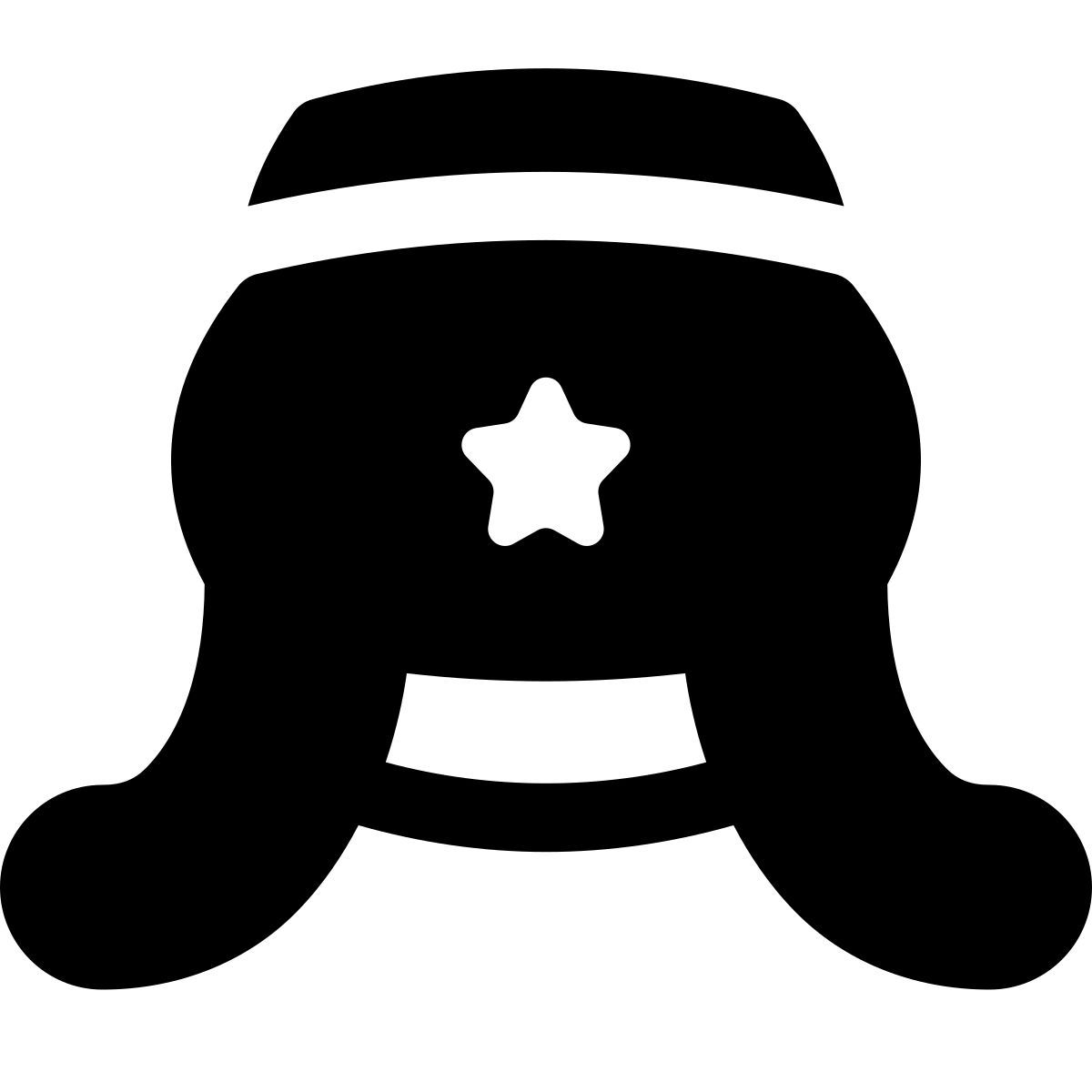 puffy filled style ushanka icon