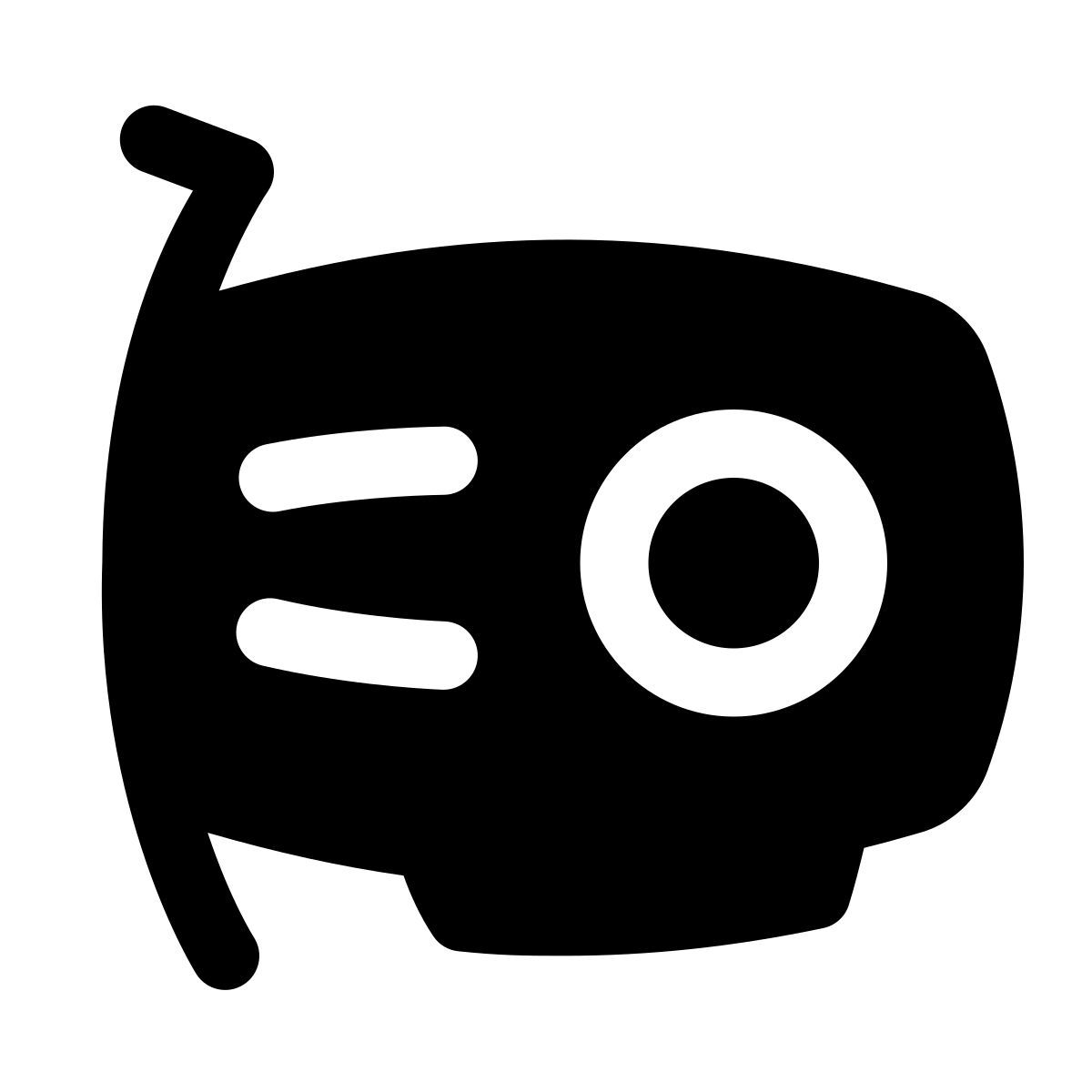 puffy filled style video card icon