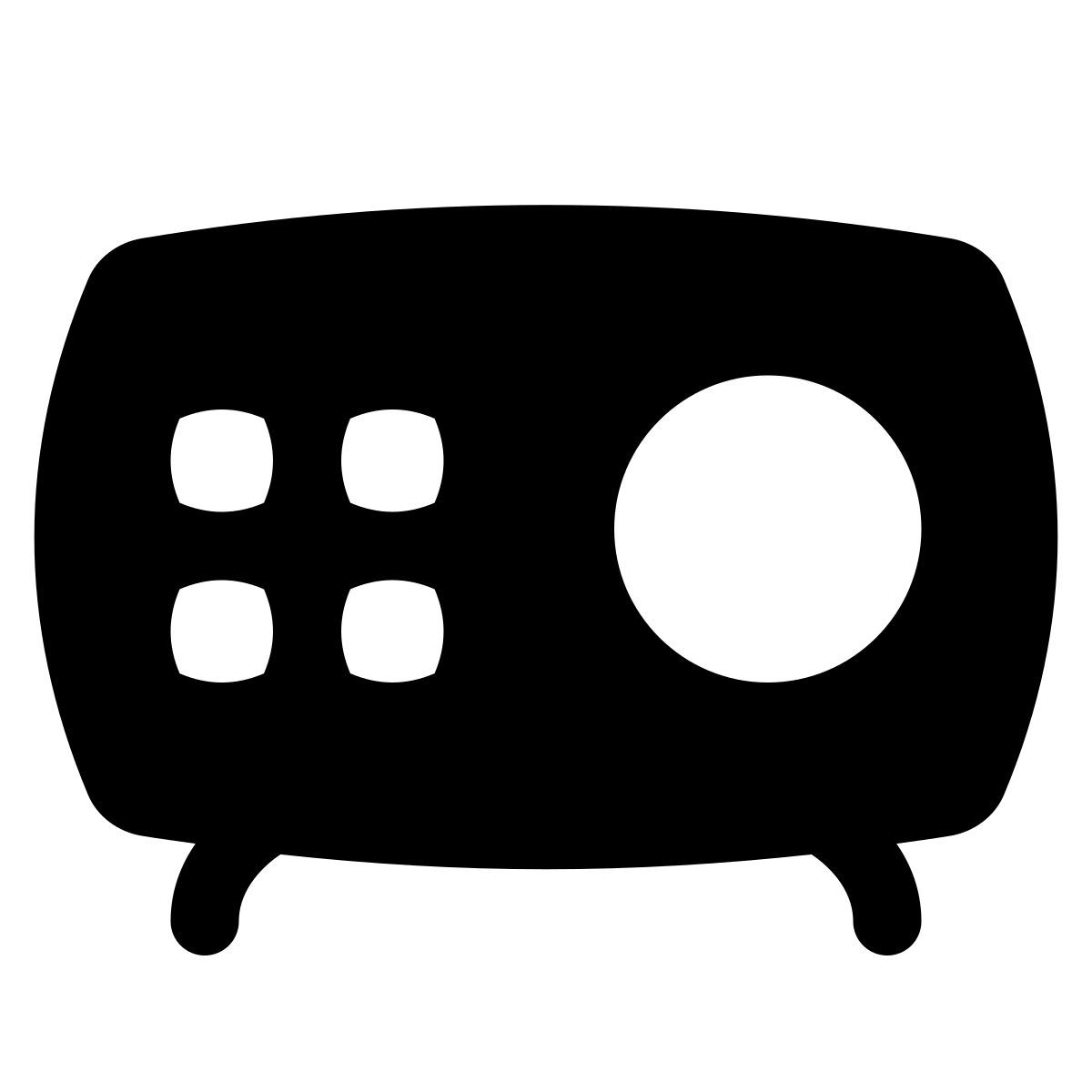 puffy filled style projecteur video icon