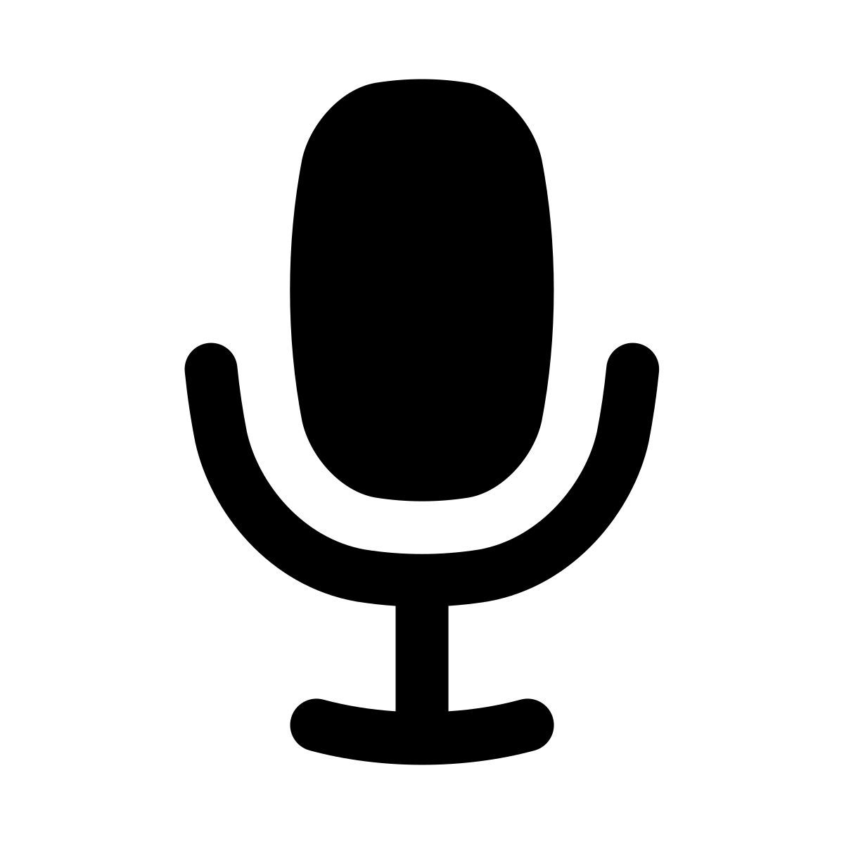 puffy filled style enregistreur vocal icon