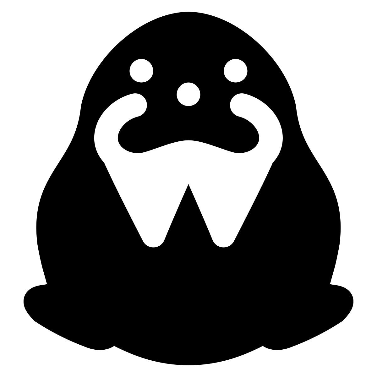 puffy filled style walrus icon