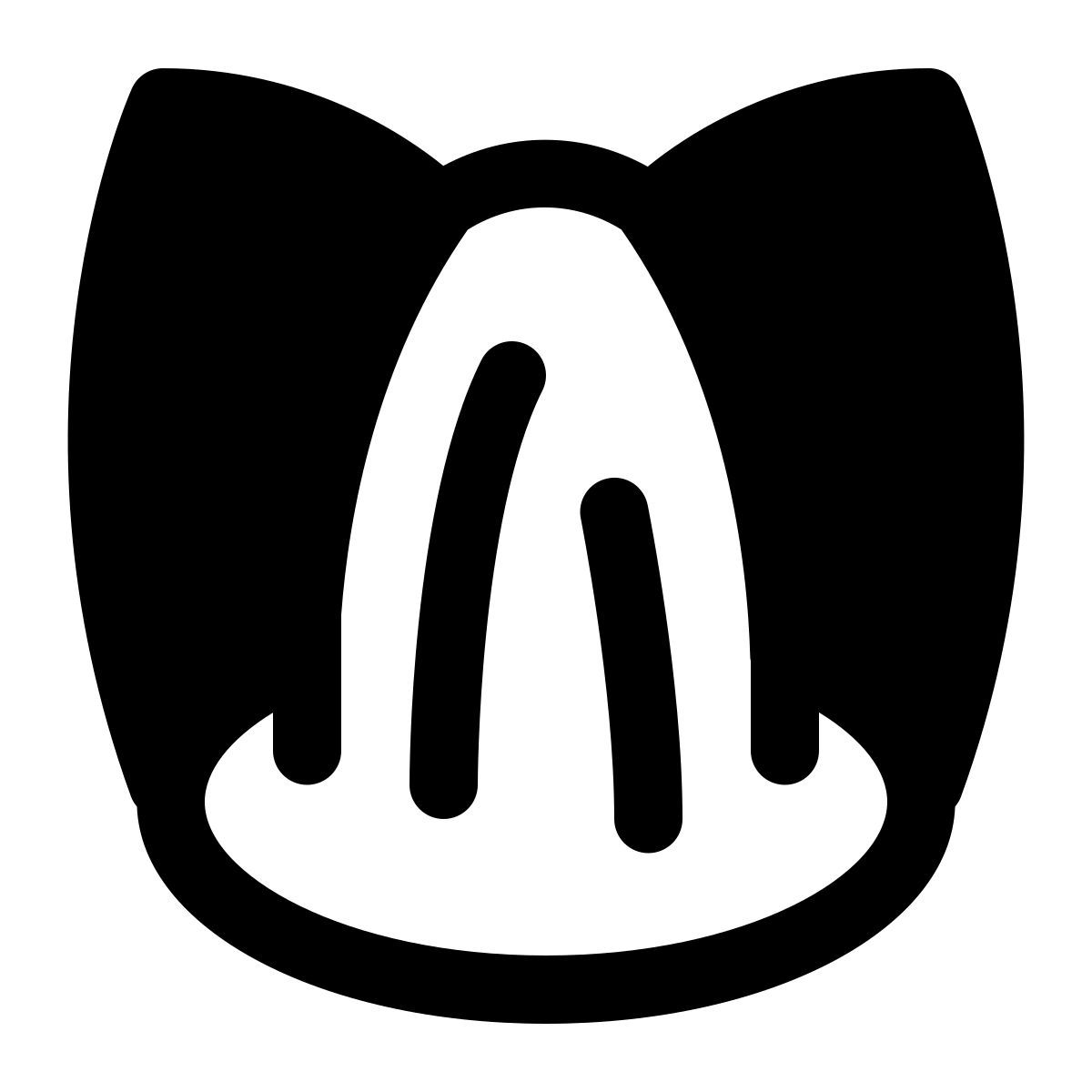 puffy filled style wasserfall icon