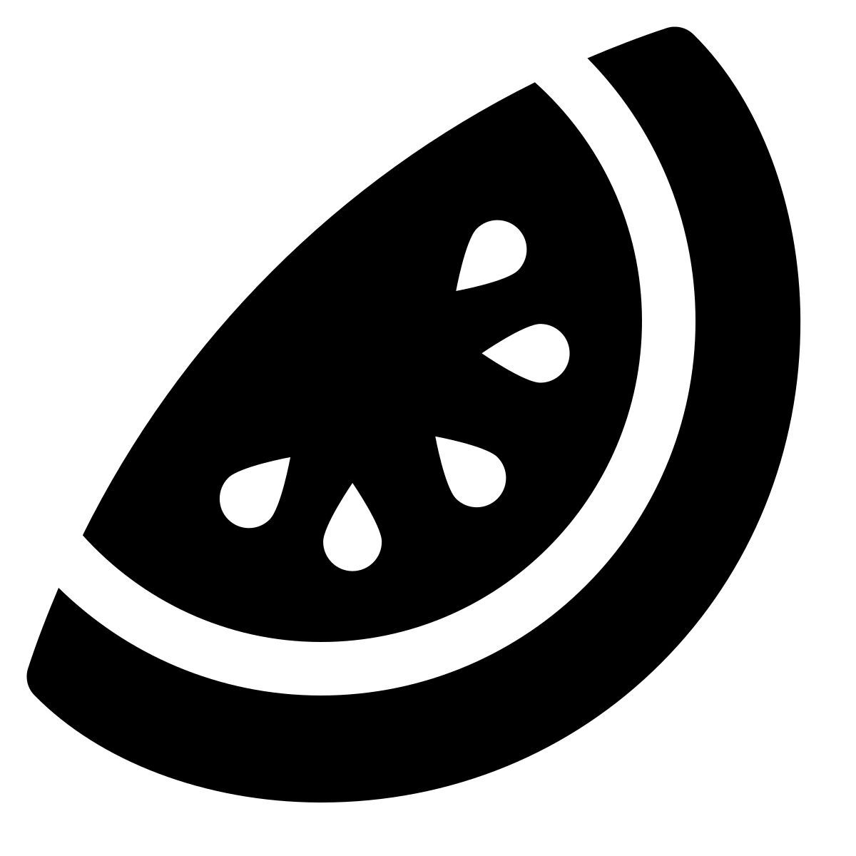 puffy filled style pastèque icon