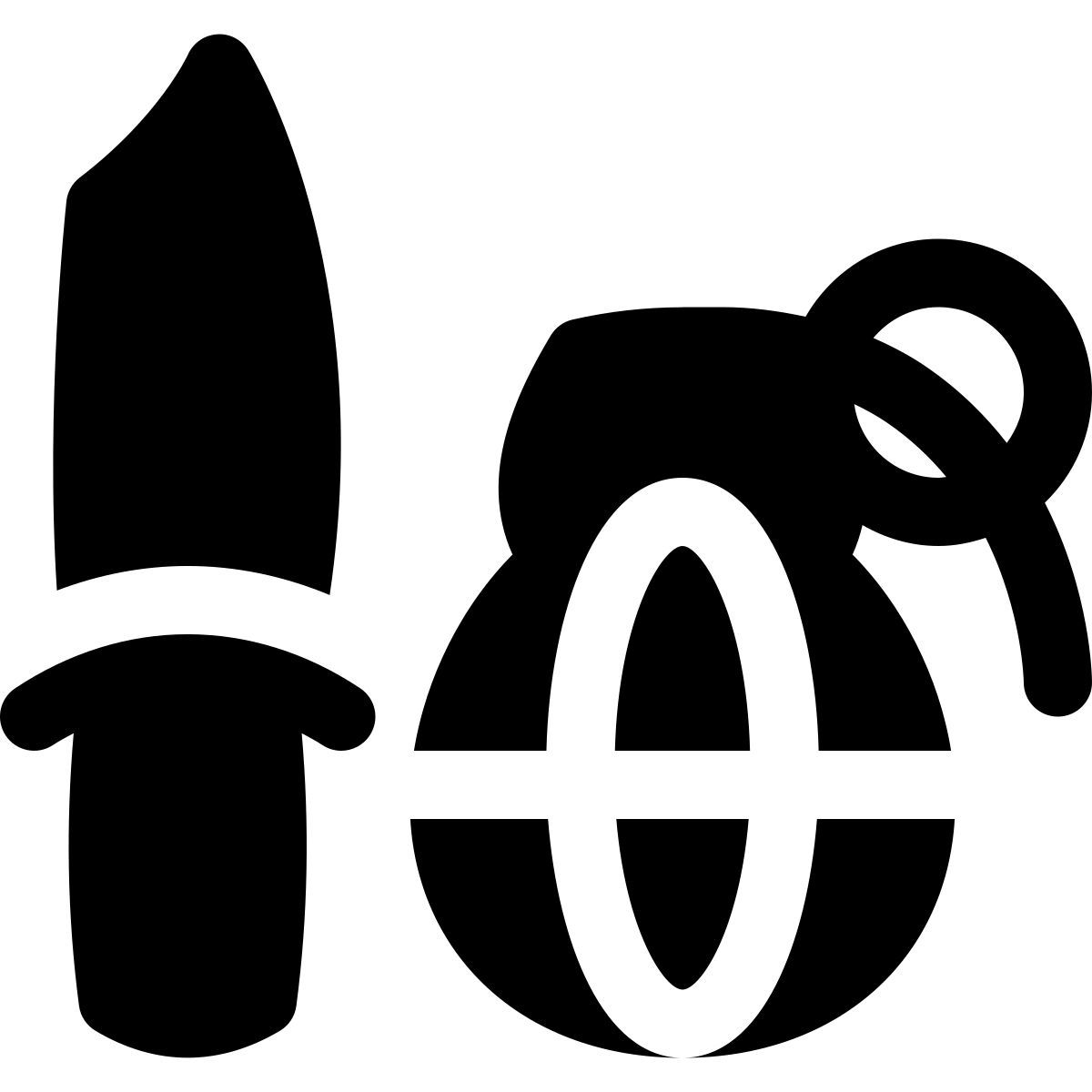 puffy filled style waffen icon