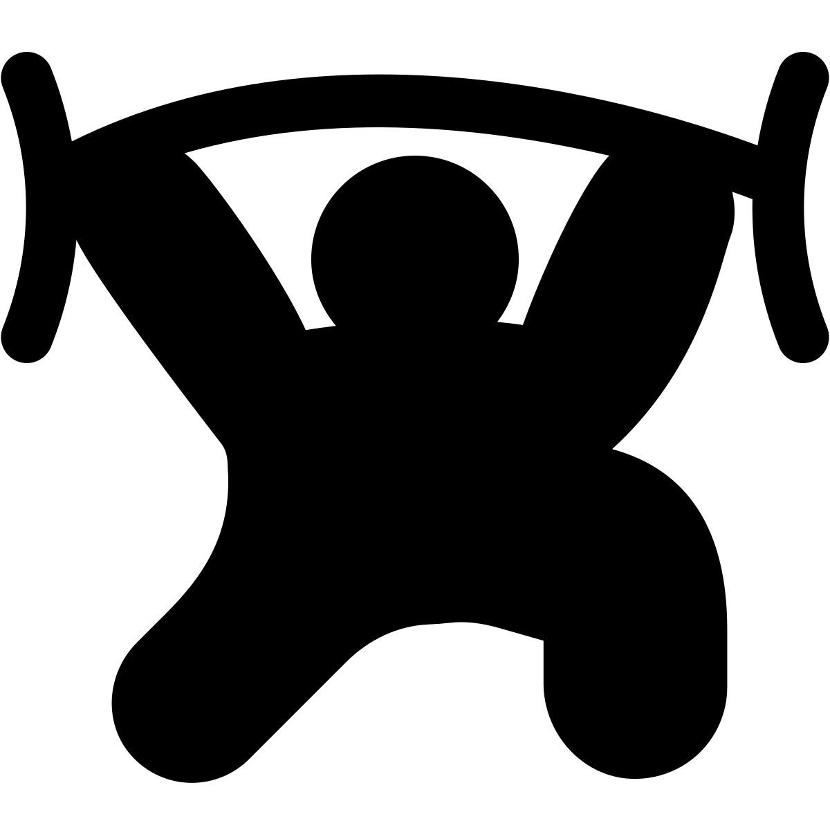 puffy filled style musculation icon