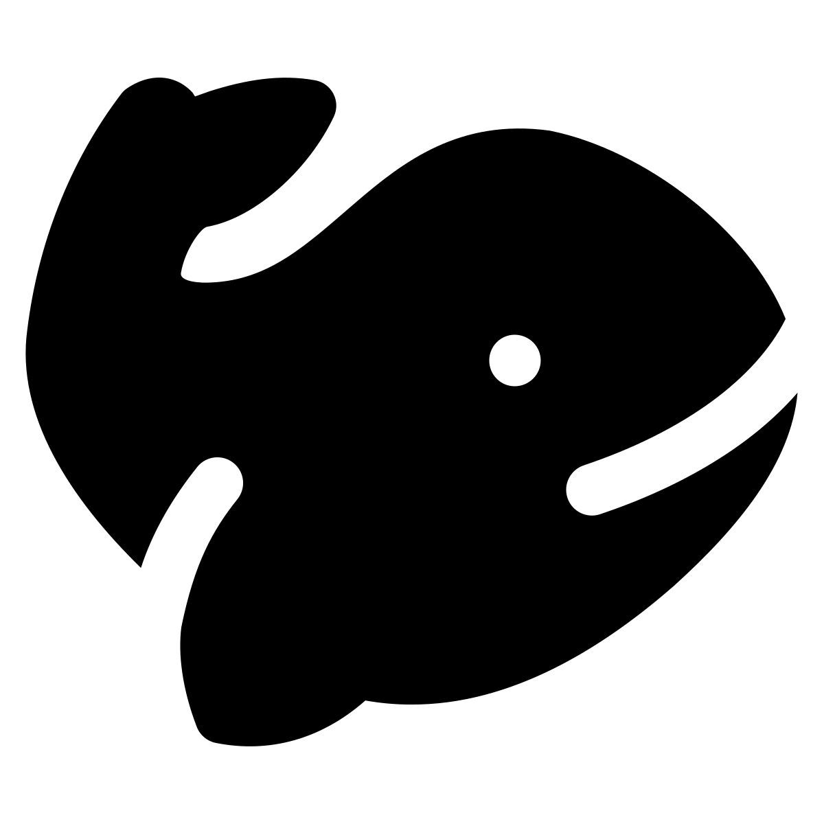 puffy filled style whale icon