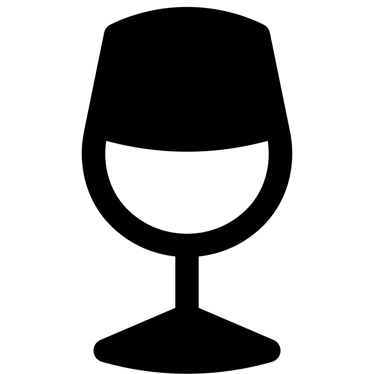puffy filled style vino bianco icon