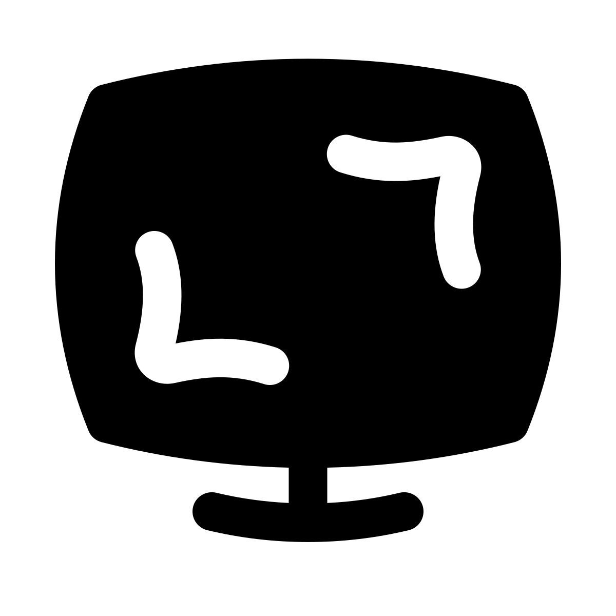 puffy filled style tv widescreen icon