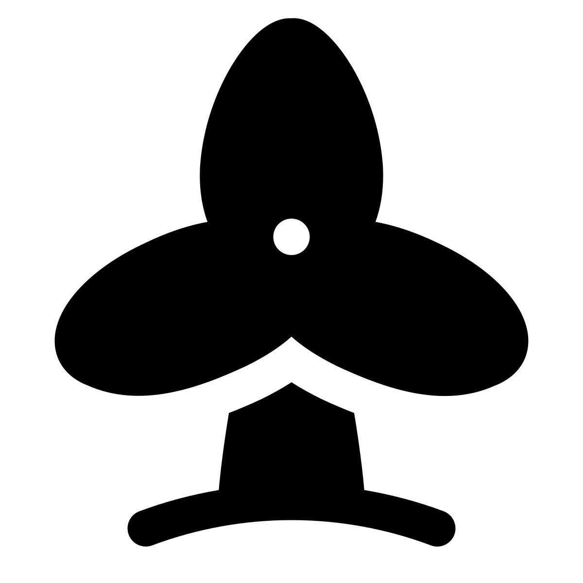 puffy filled style wind turbine icon