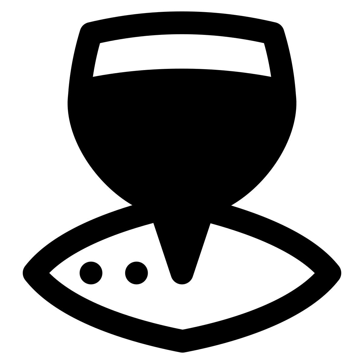 puffy filled style wine tour icon