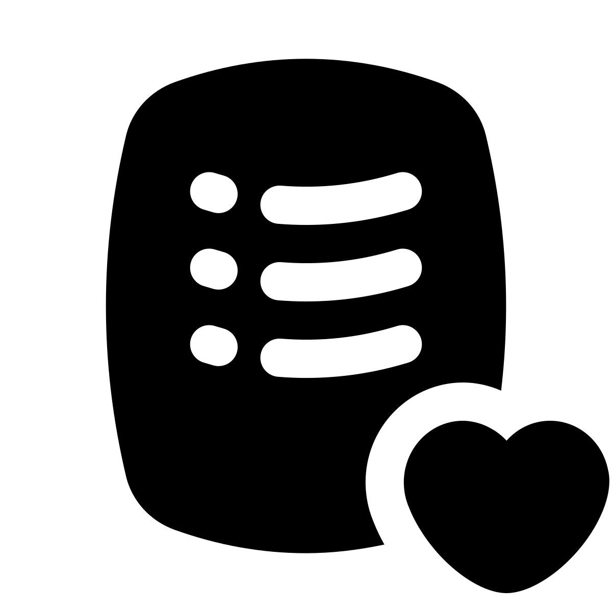 puffy filled style wunschliste icon