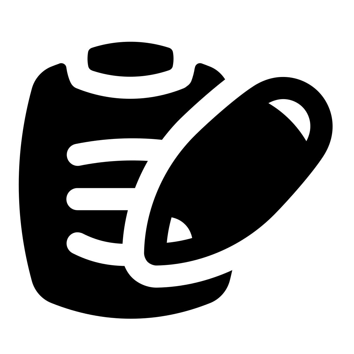 puffy filled style writing icon