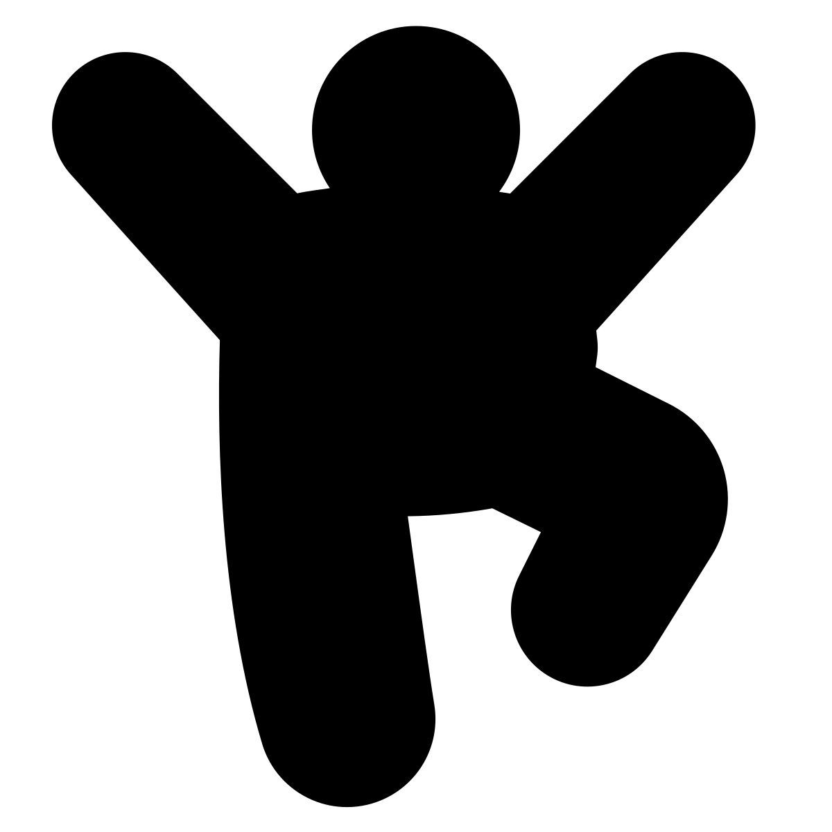puffy filled style yoga icon