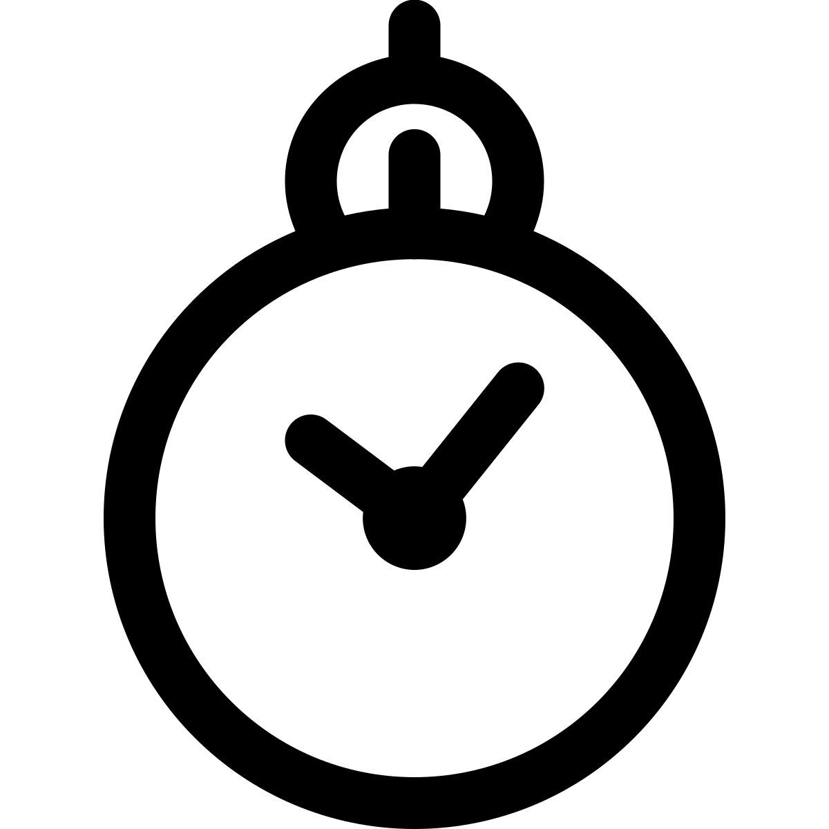 puffy outline style pocket watch icon