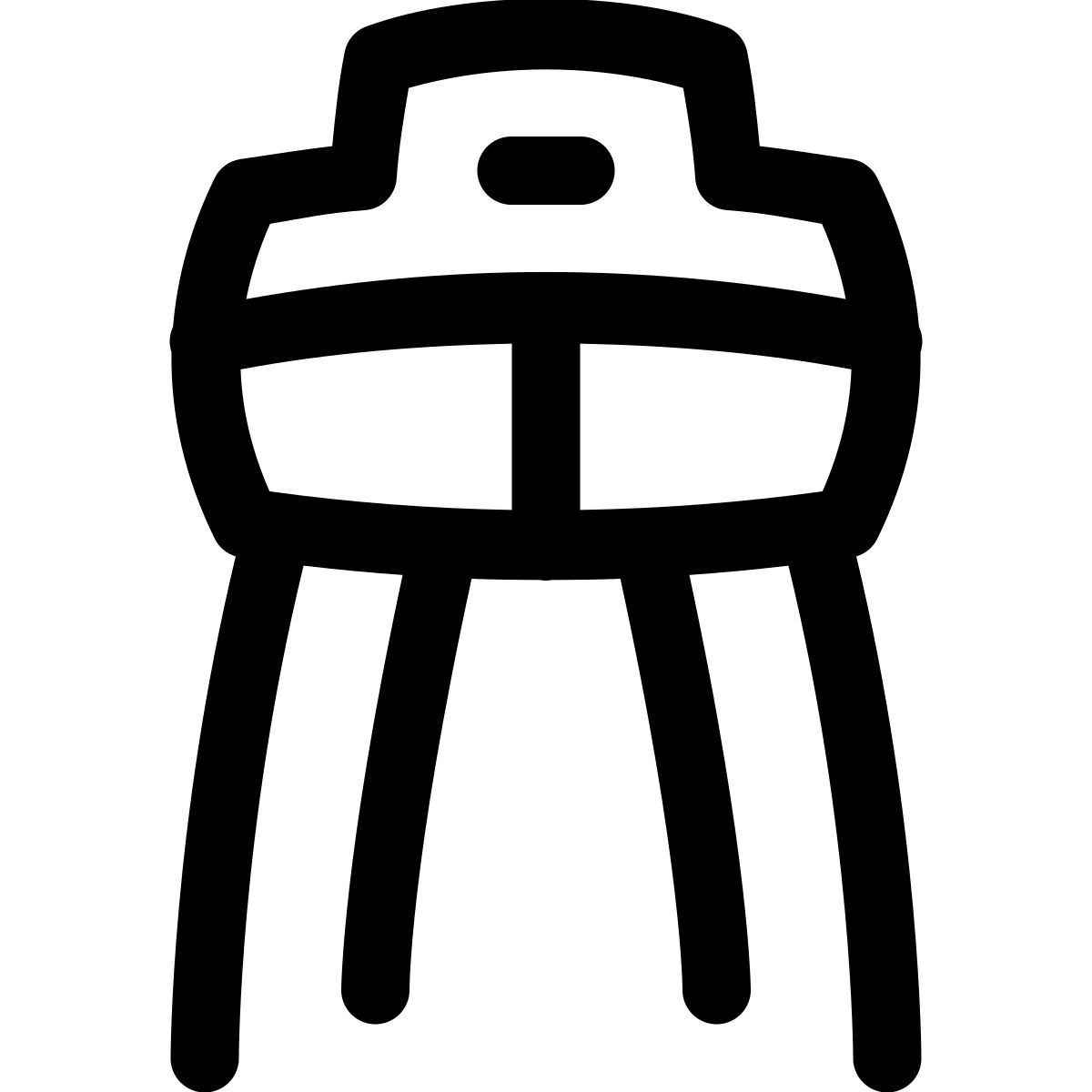 puffy outline style kinderstuhl icon