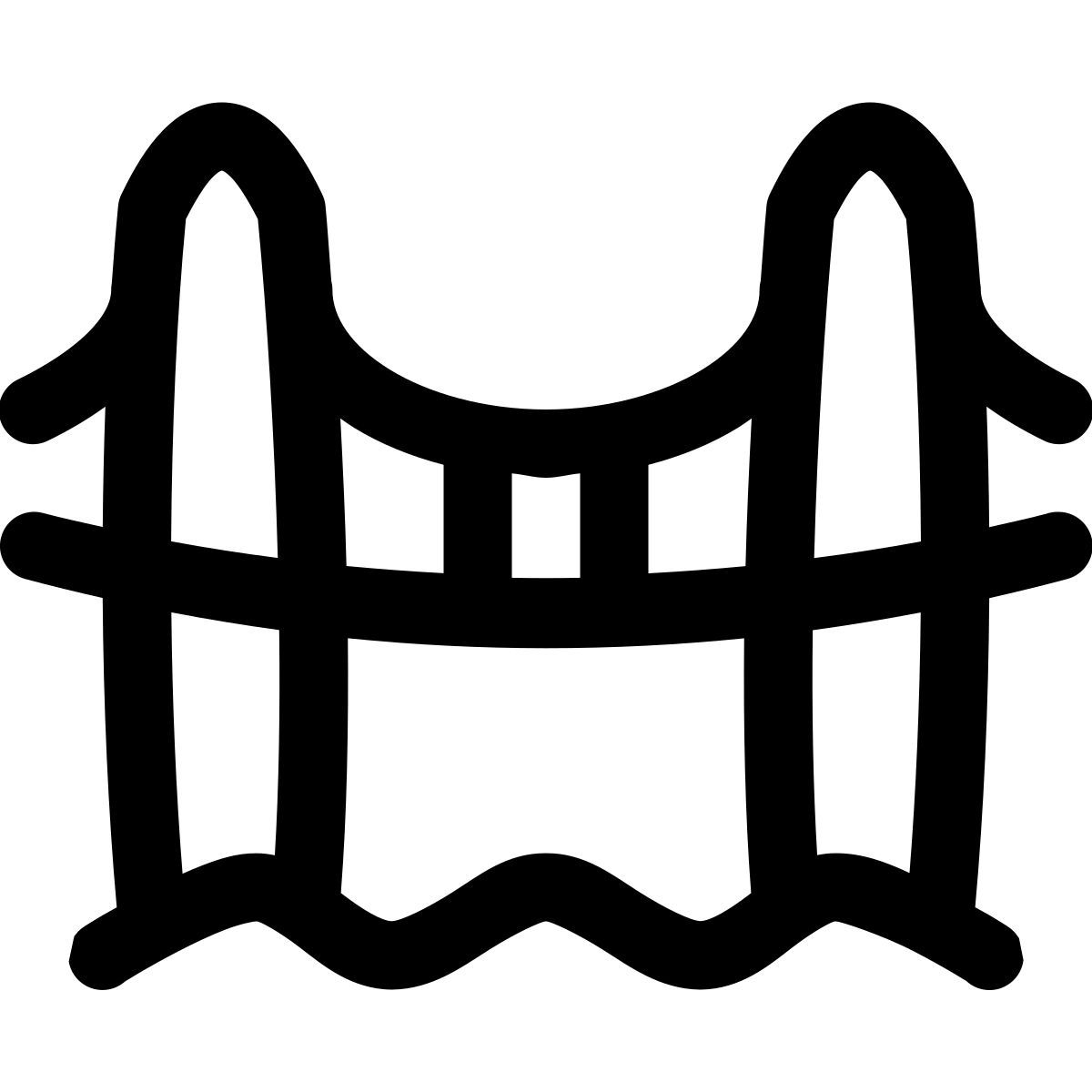 puffy outline style pont du 25 avril icon