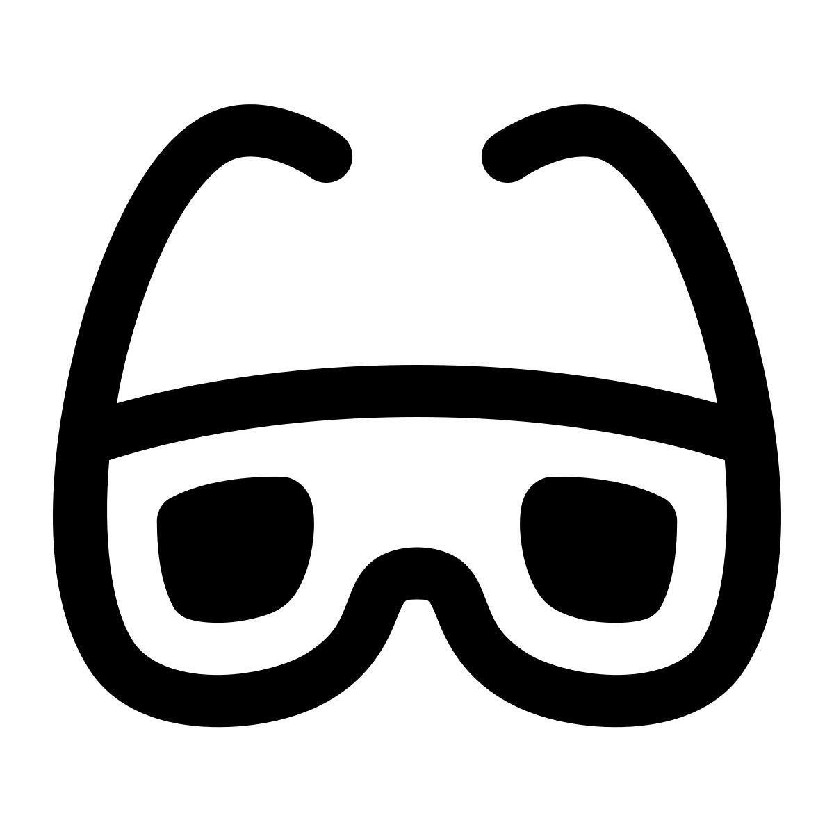 puffy outline style 3d眼镜 icon