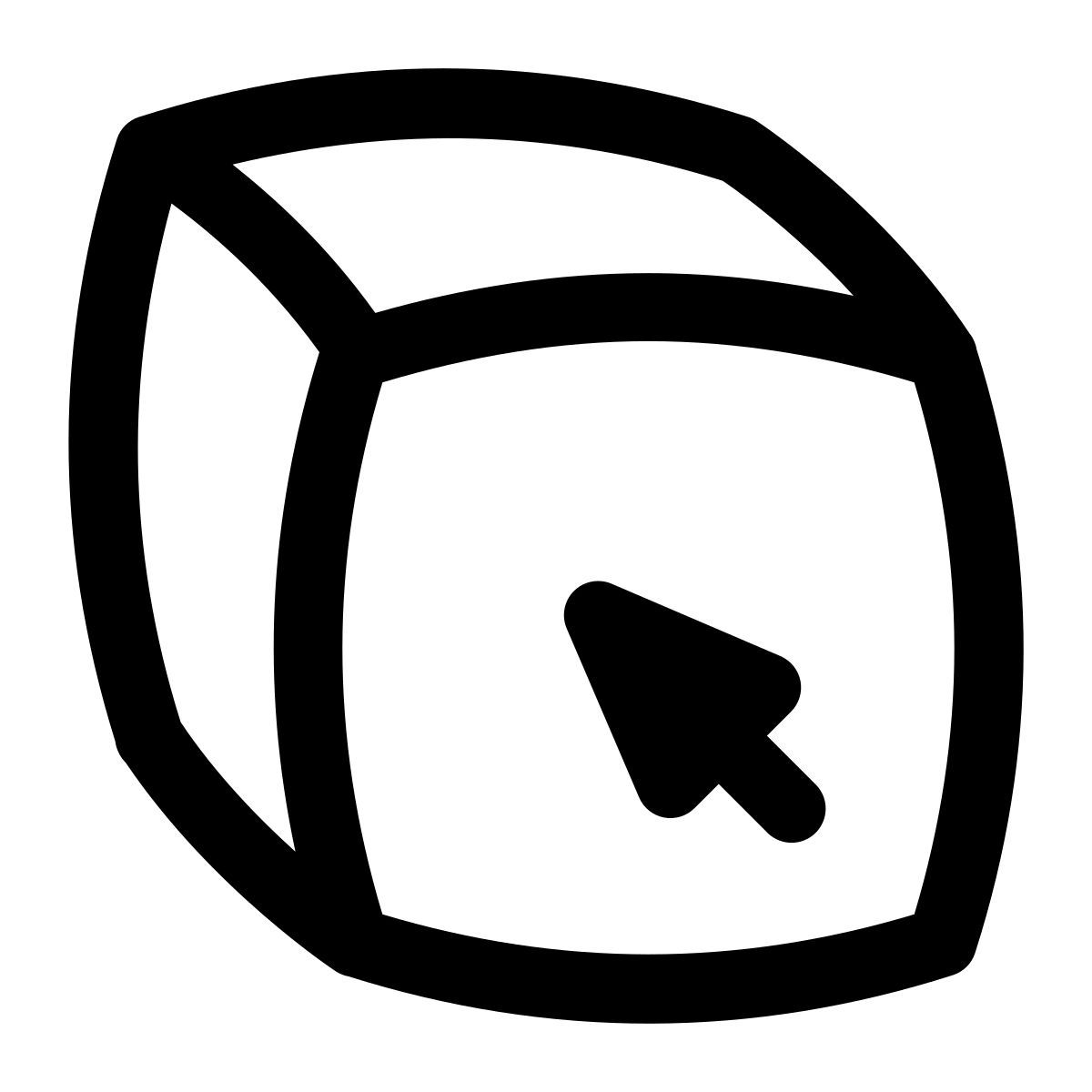 puffy outline style seleziona 3d icon
