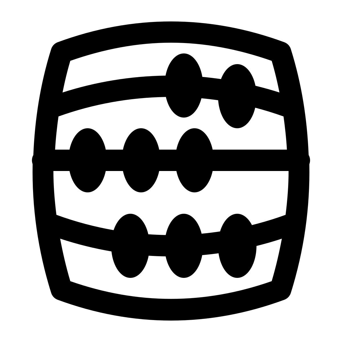 puffy outline style 주판 icon