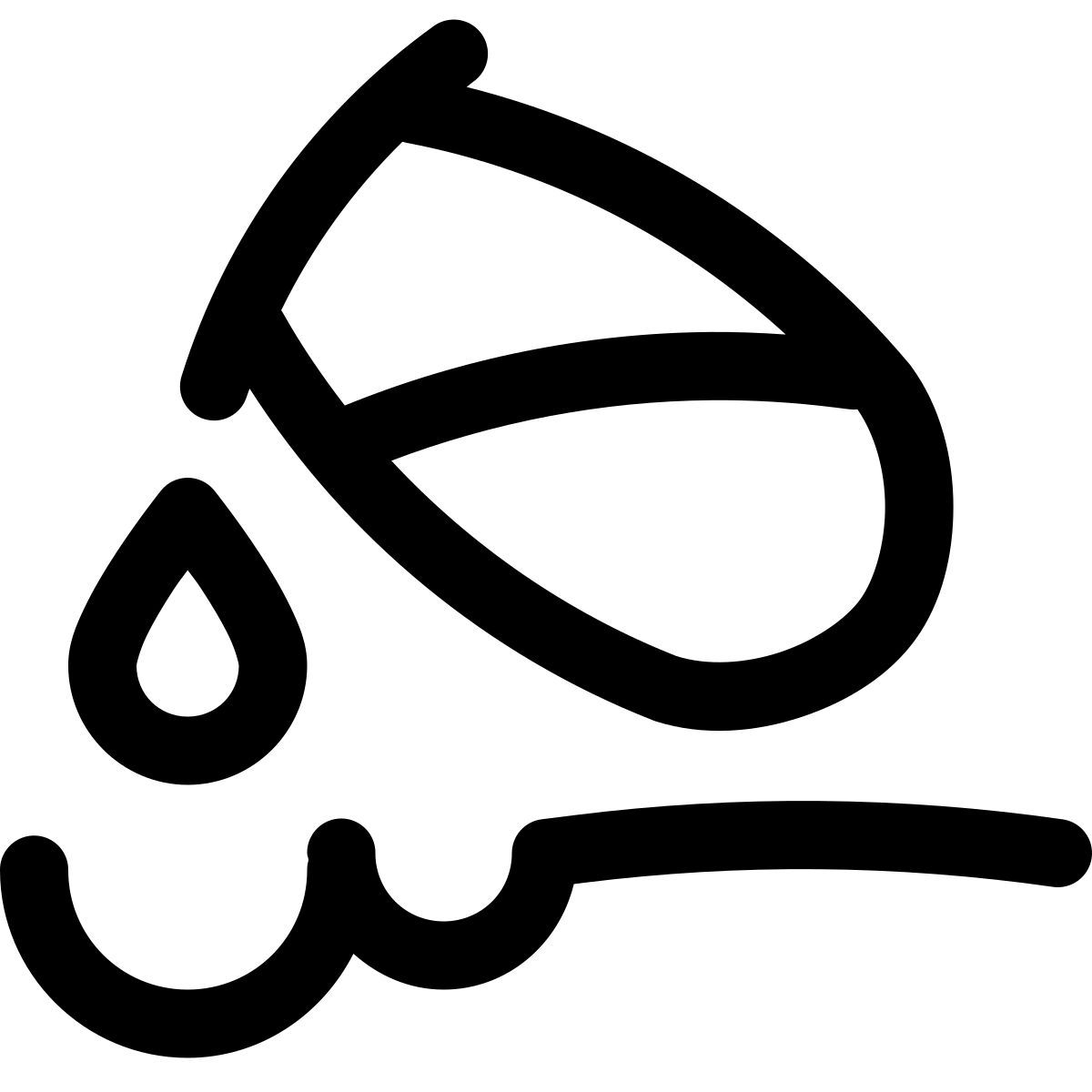 puffy outline style acid on surface icon