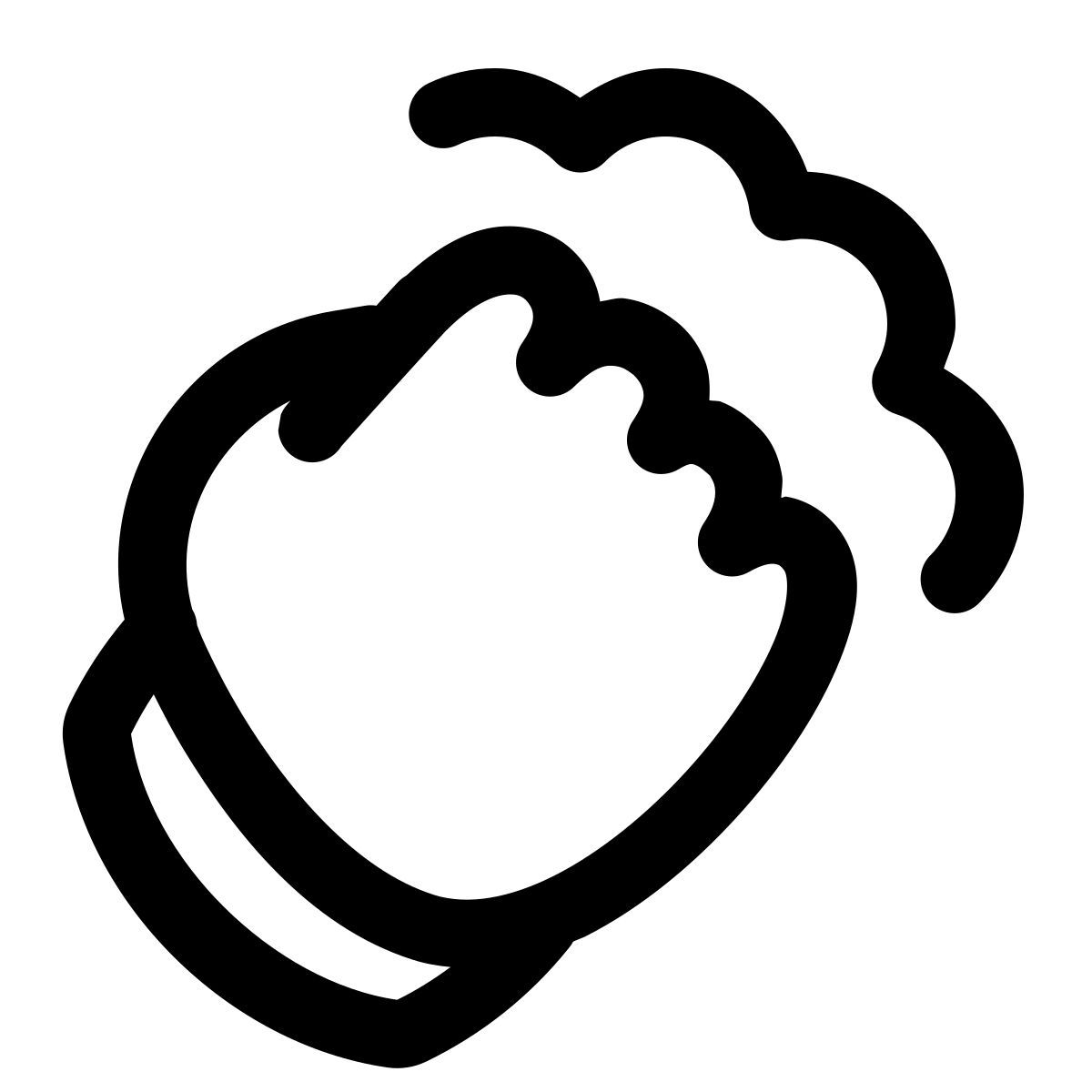 puffy outline style hit icon