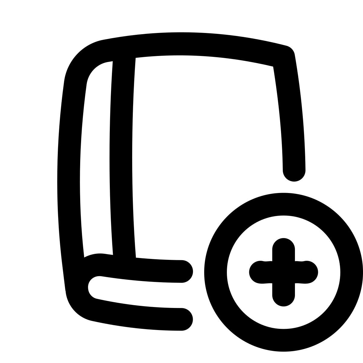puffy outline style add book icon