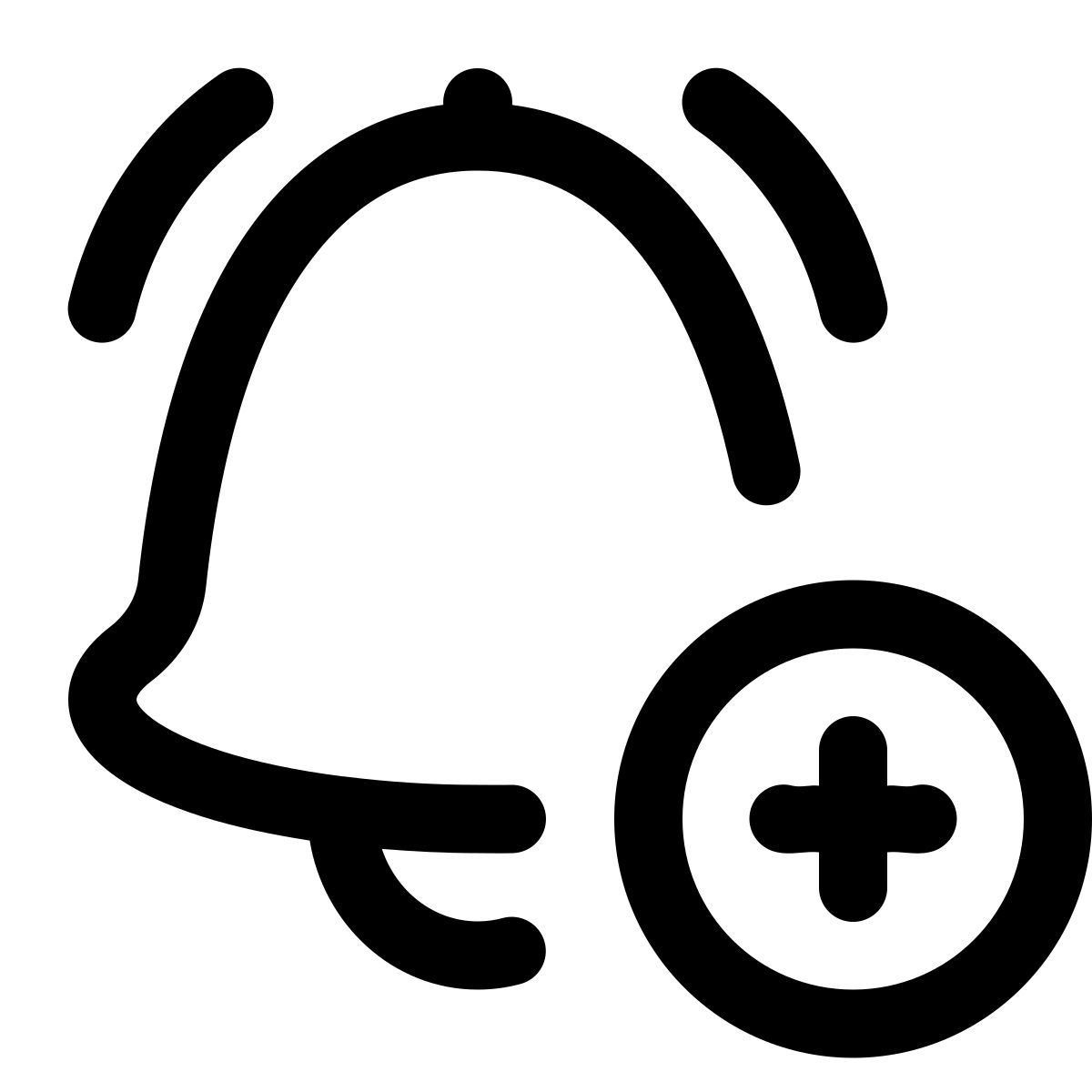 puffy outline style 알림 추가 icon