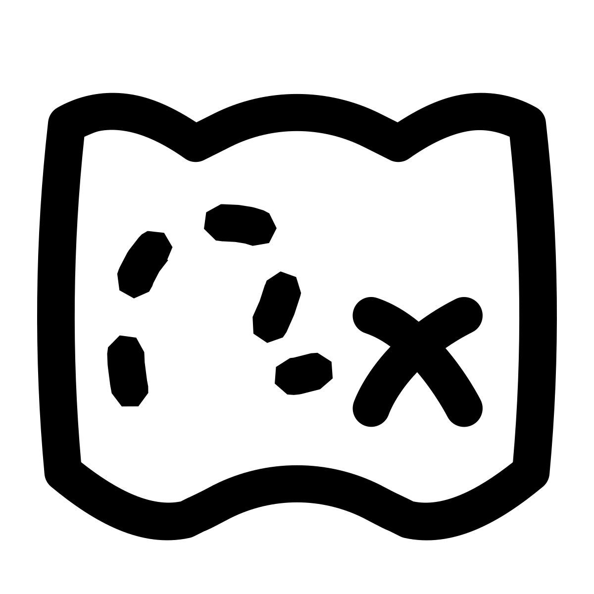 puffy outline style aventure icon