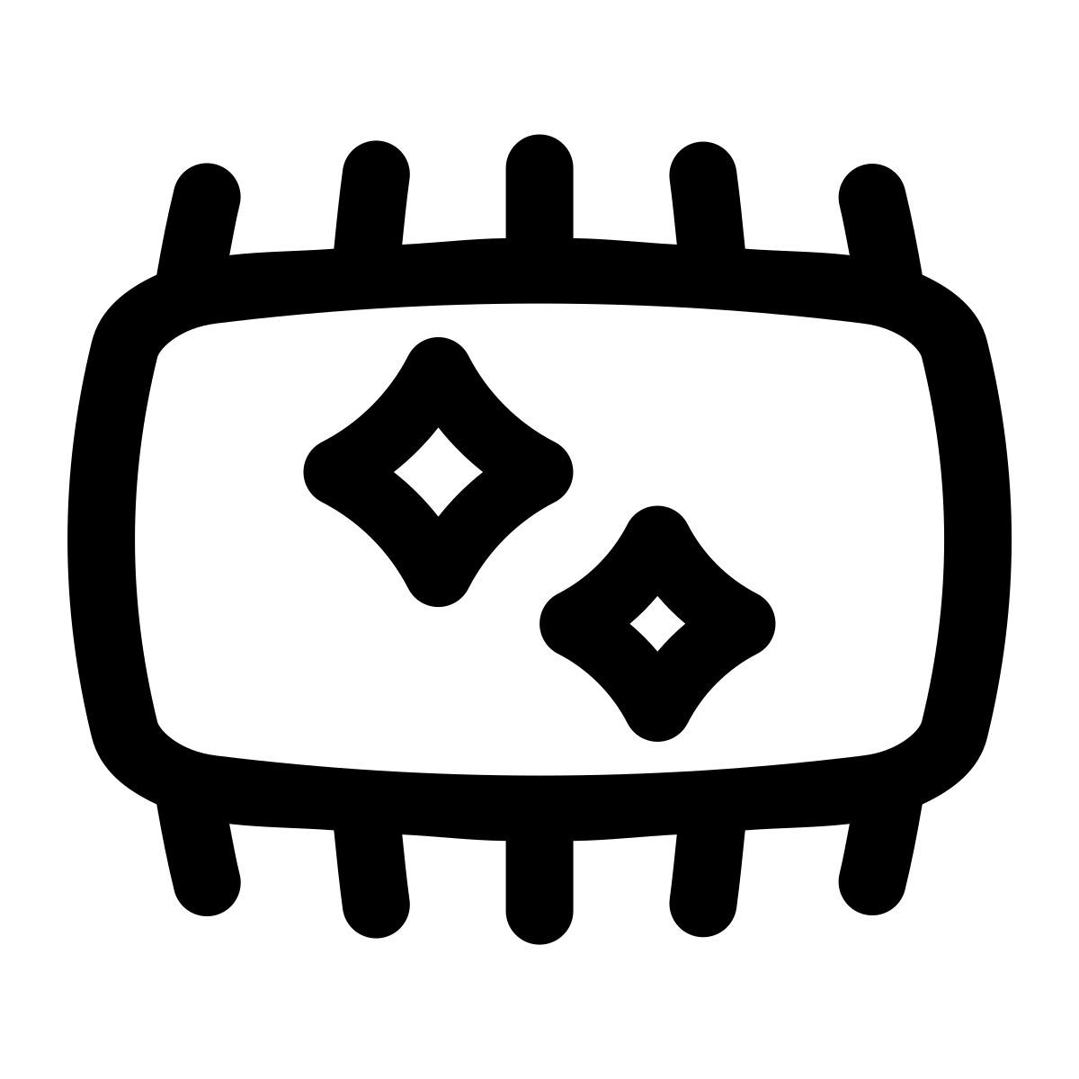 puffy outline style ai chip icon