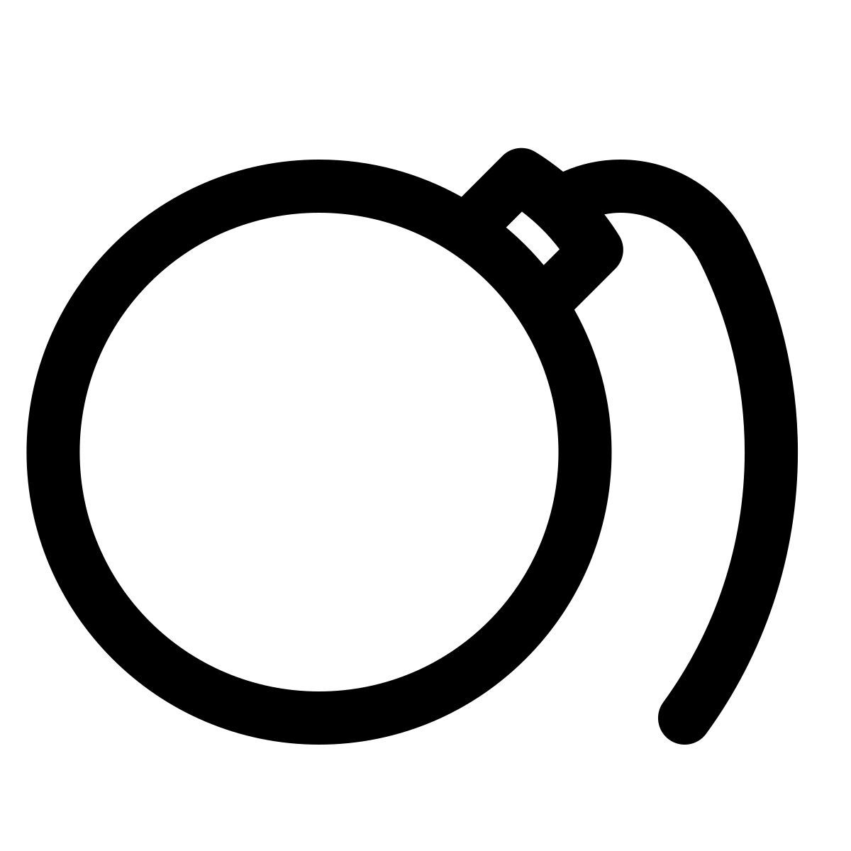 puffy outline style explosive icon