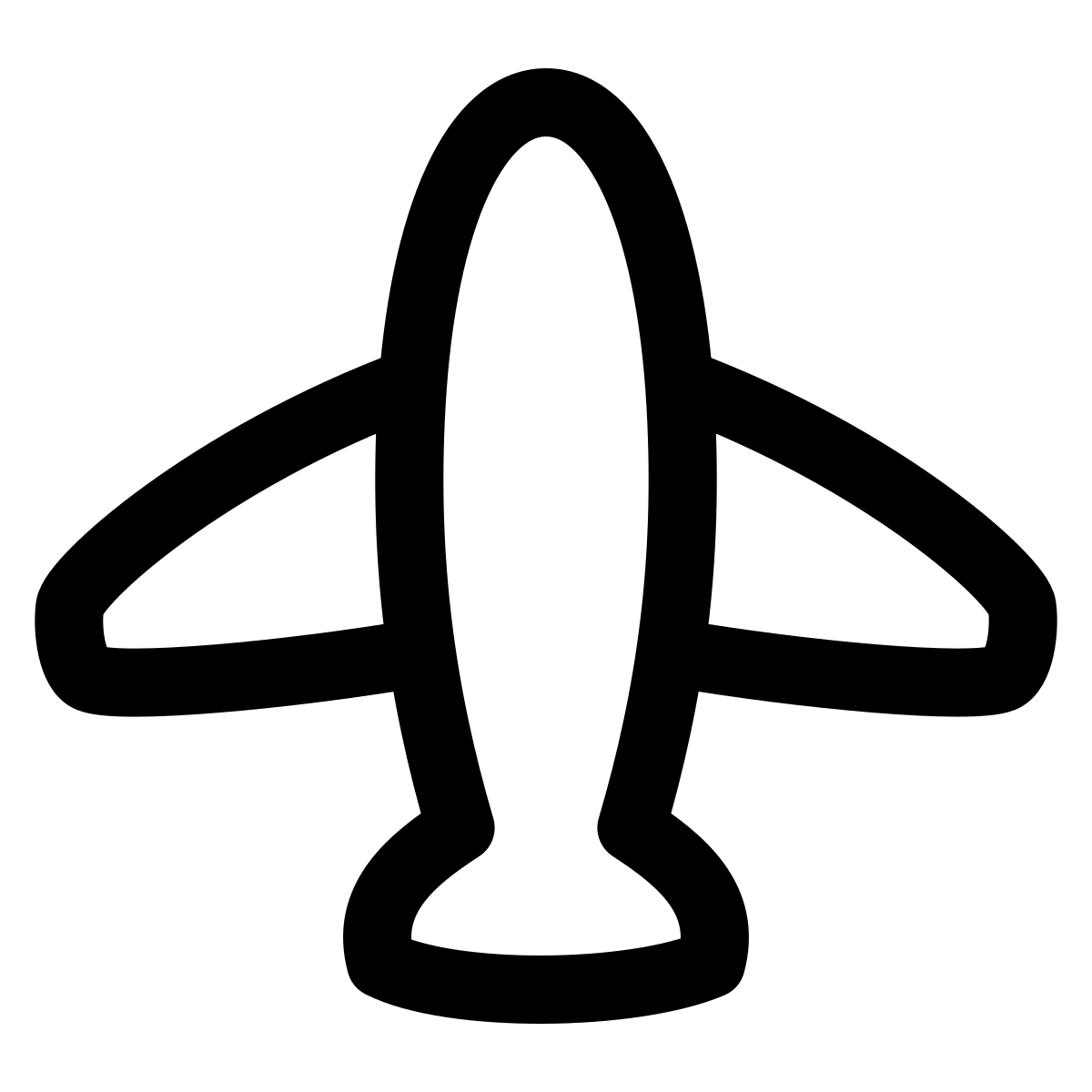 puffy outline style airport icon