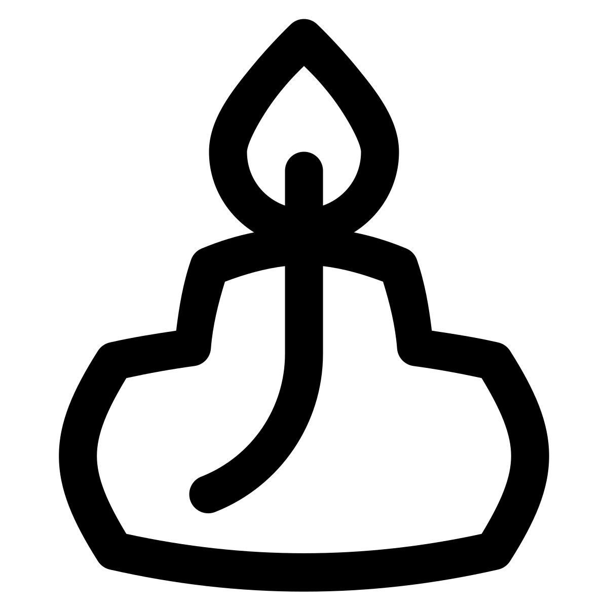 puffy outline style 알코올 버너 icon