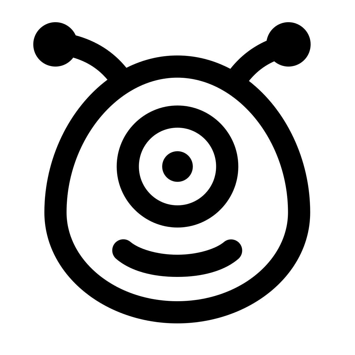 puffy outline style extraterrestre icon