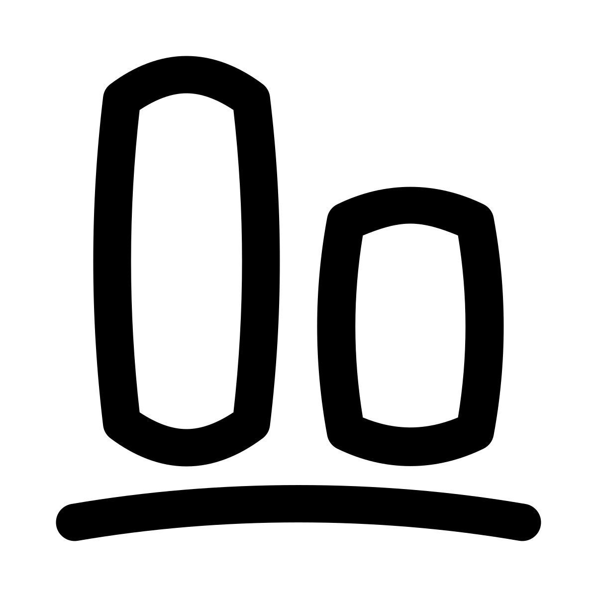 puffy outline style alignment icon