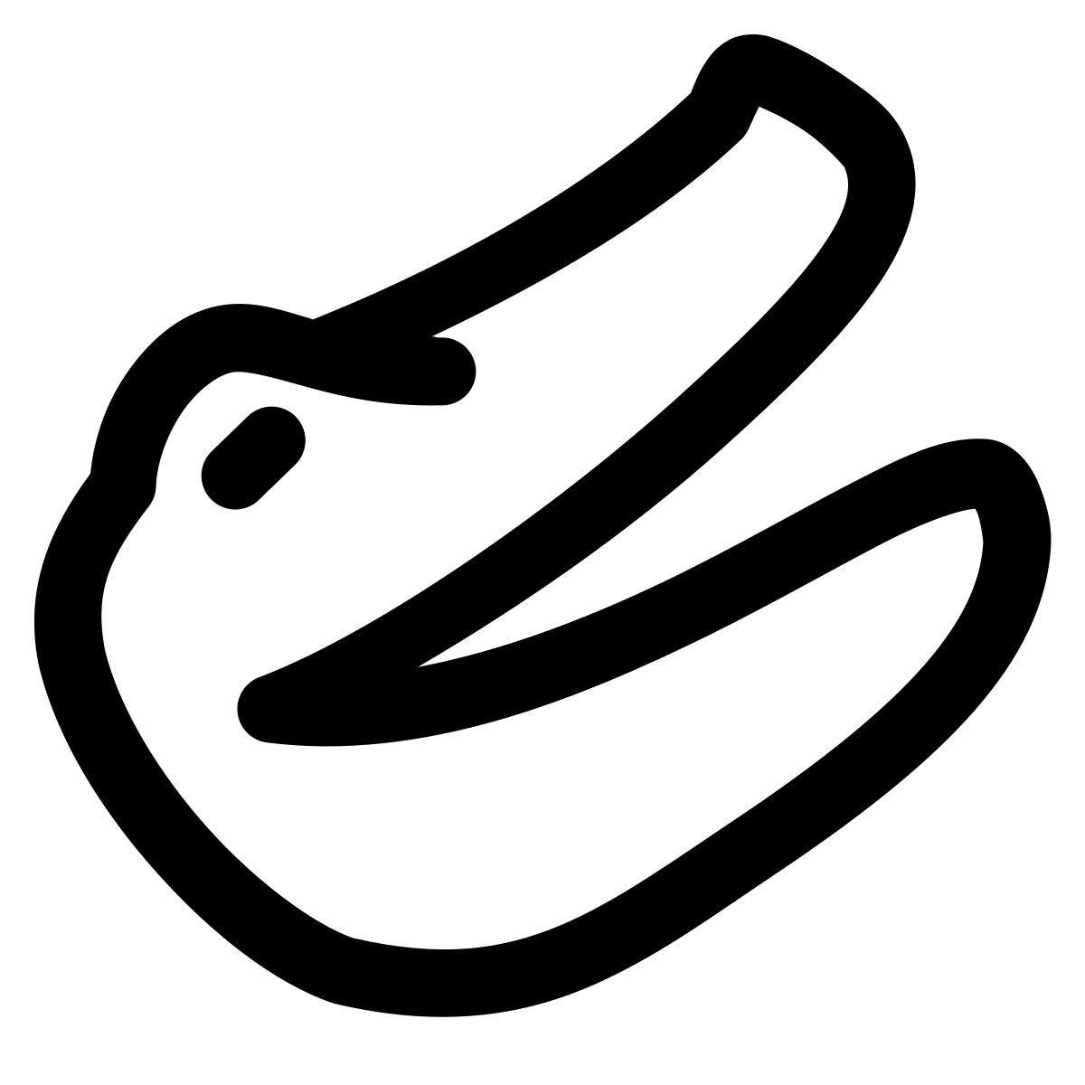 puffy outline style 鳄鱼 icon