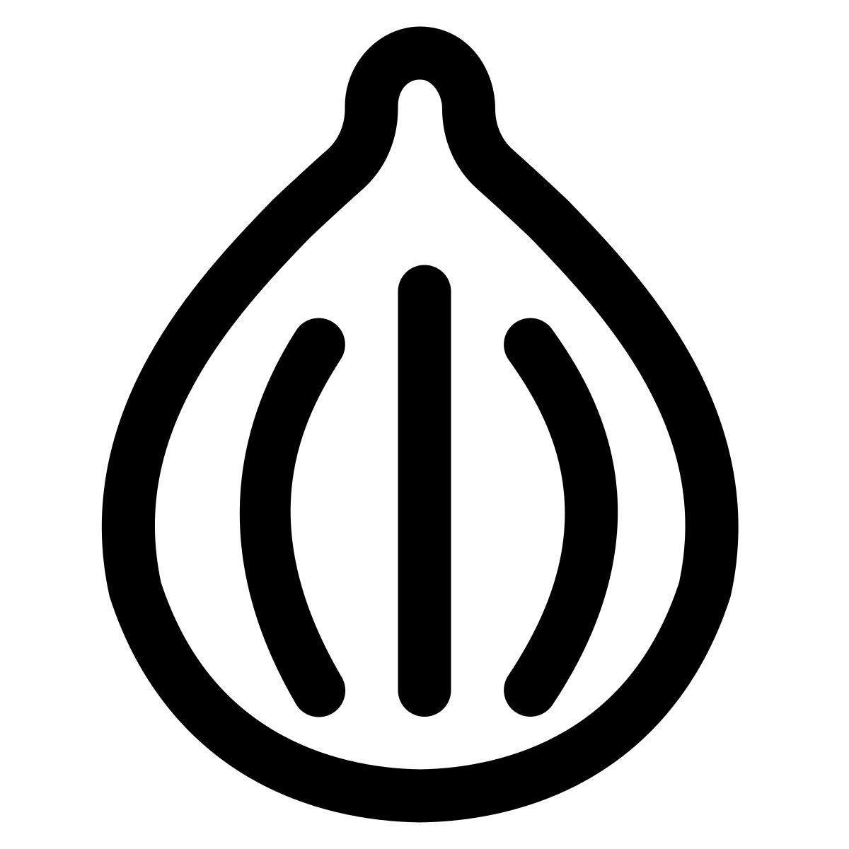 puffy outline style amande icon