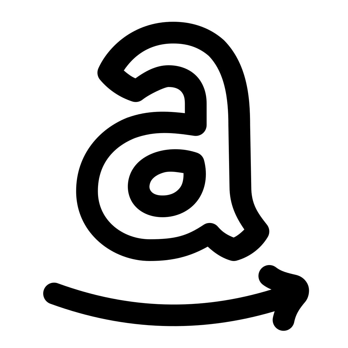 puffy outline style 亚马逊 icon