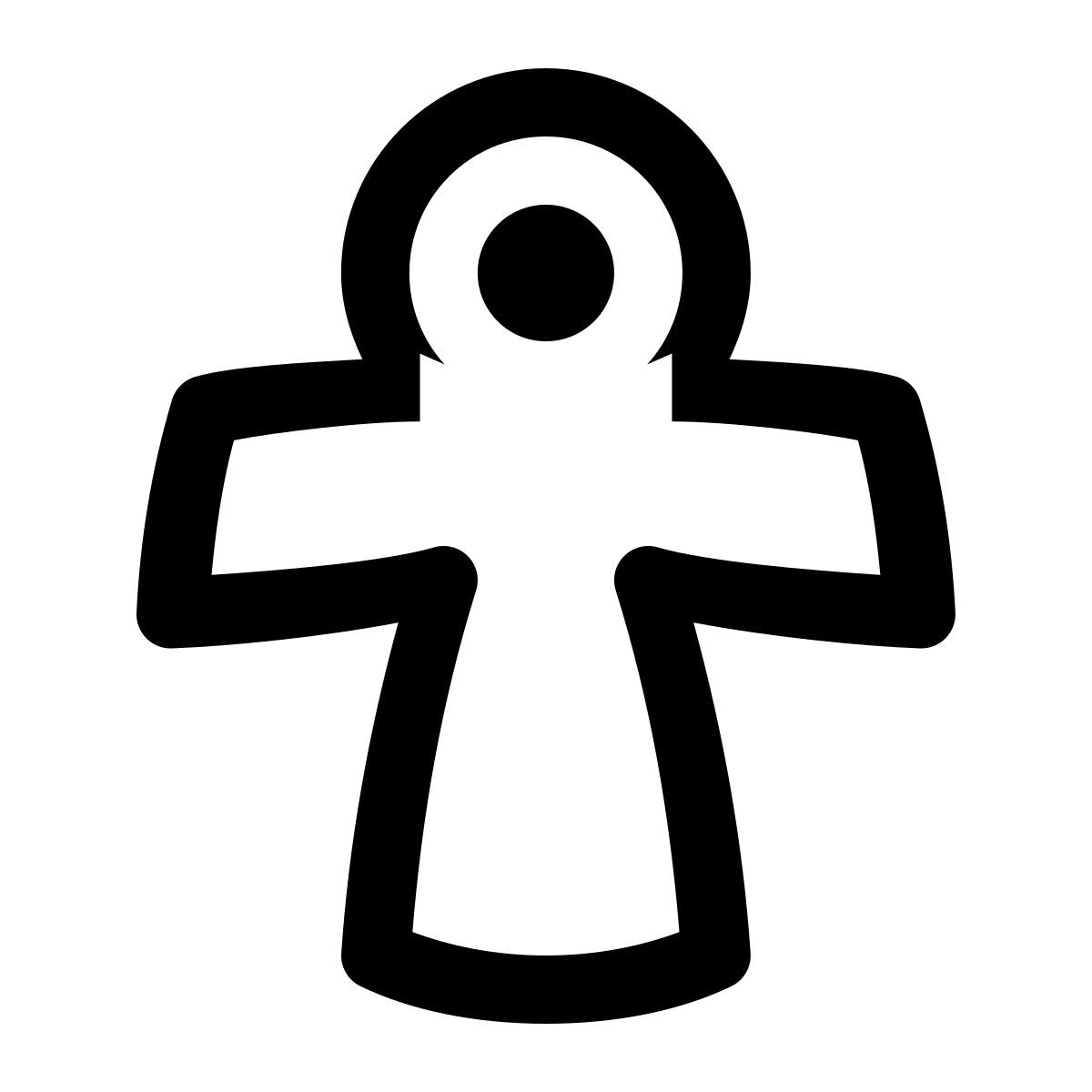 puffy outline style 十字章 icon