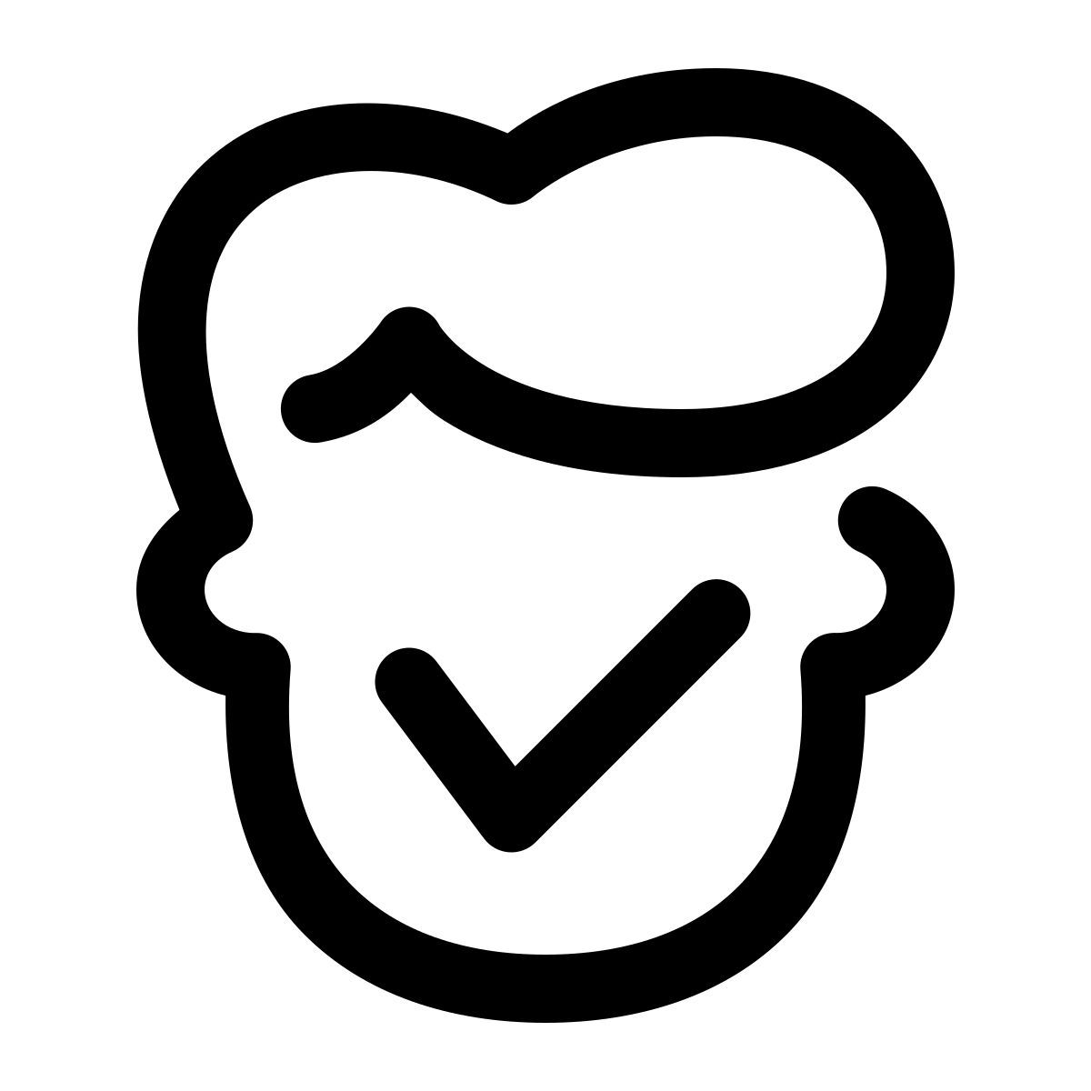 puffy outline style approve icon