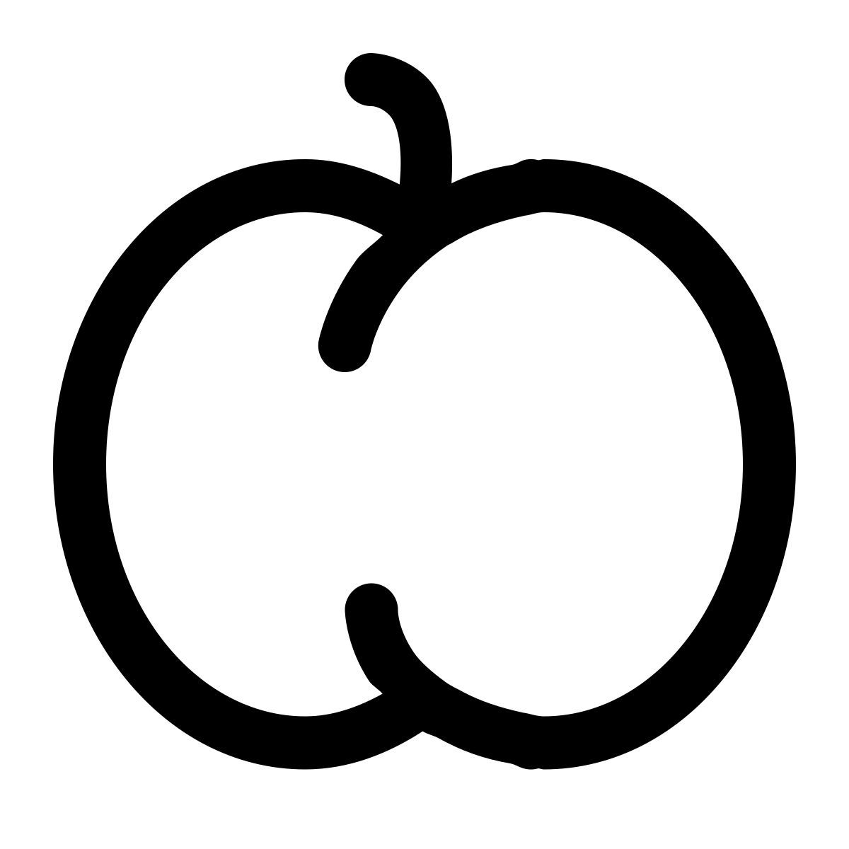puffy outline style абрикос icon