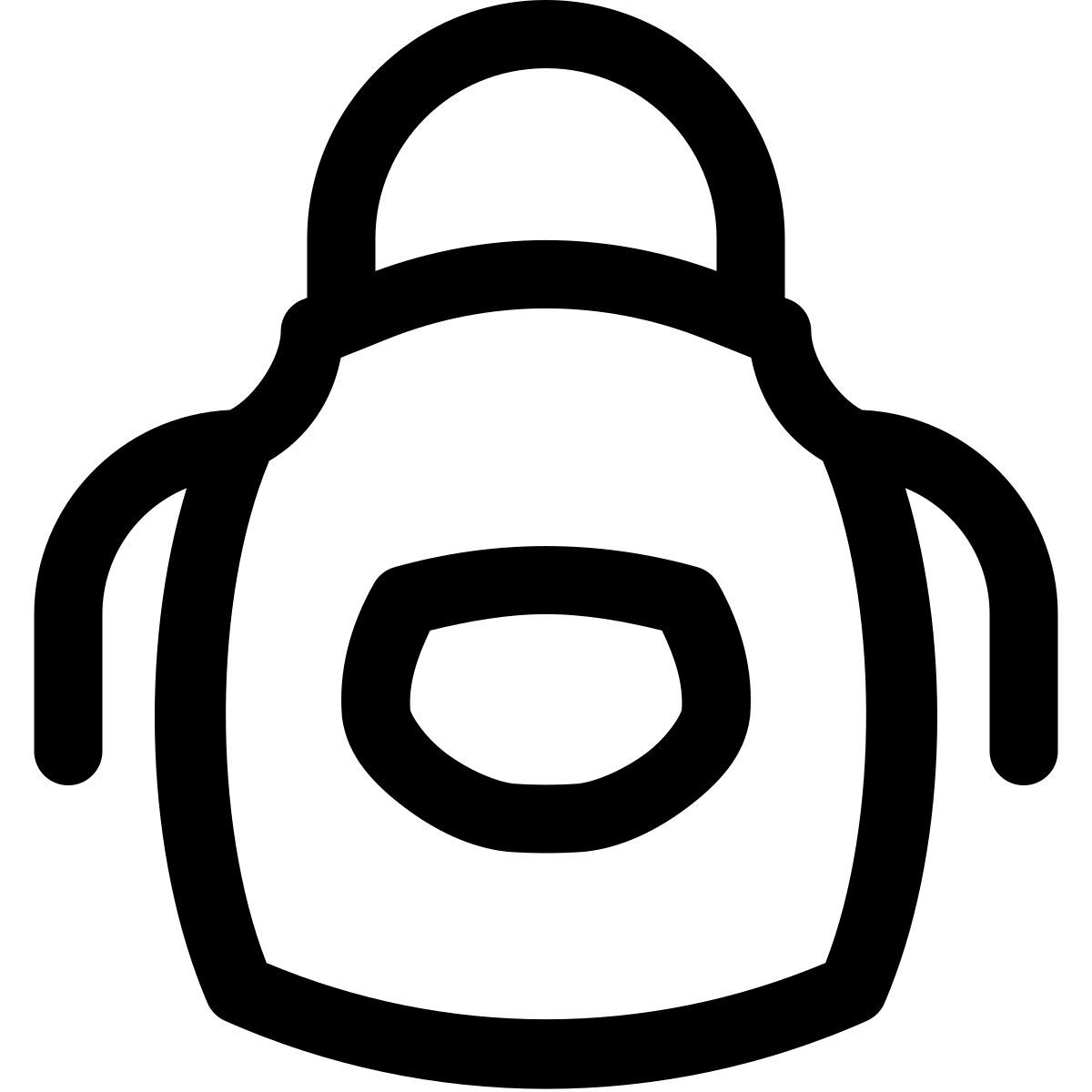 puffy outline style фартук icon
